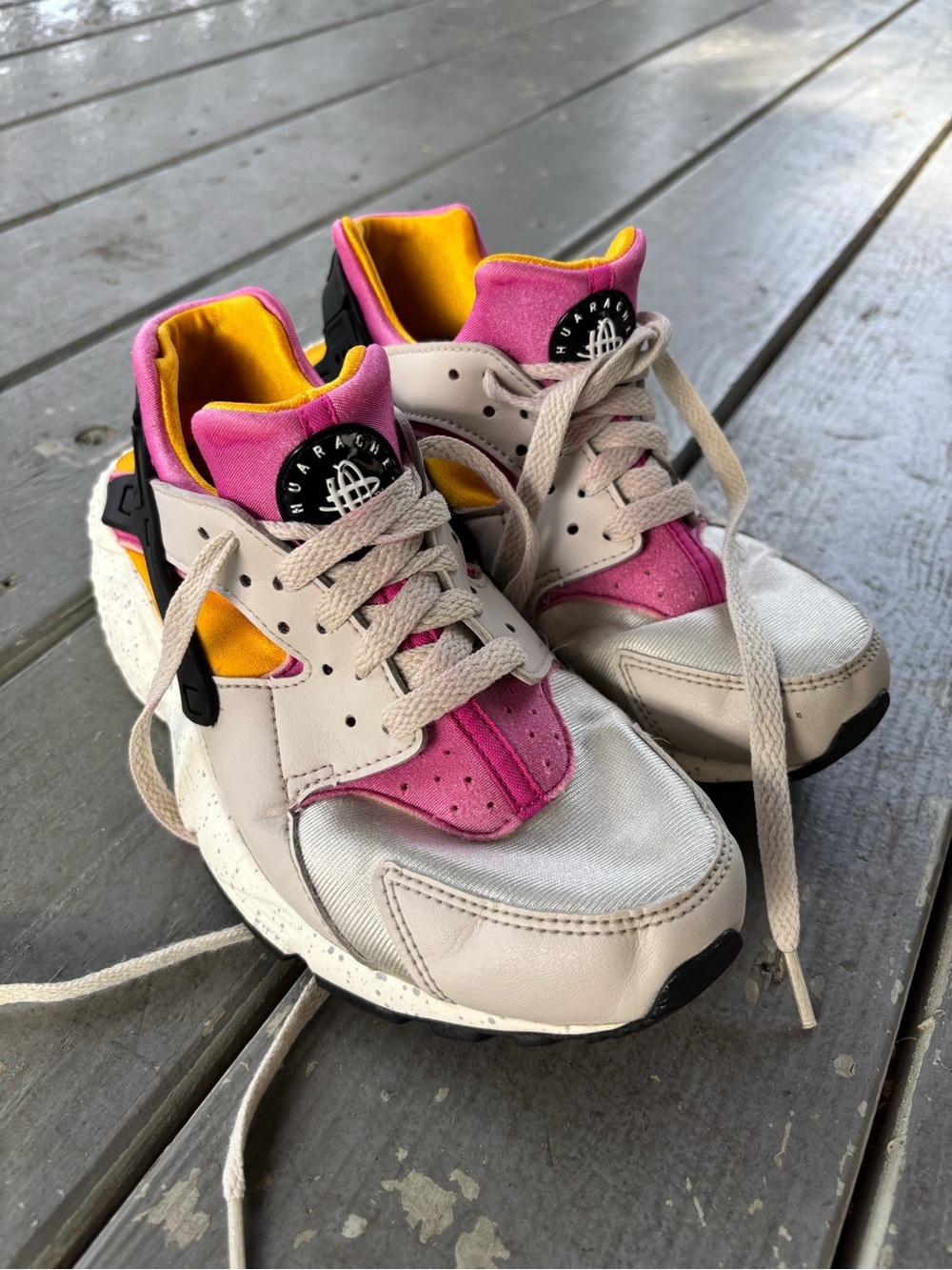 Kids Orange and Pink Athletic Sneakers with orange Lining